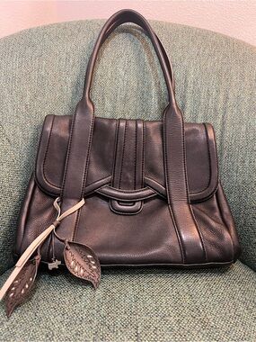 Radley London Cheadle Medium Black Leather Flap Handbag